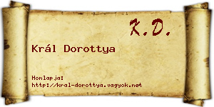 Král Dorottya névjegykártya