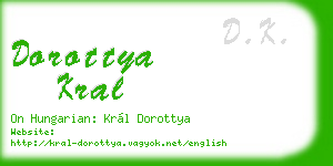 dorottya kral business card